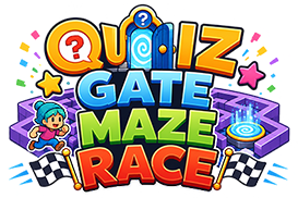 Pixadom Quiz Gate Maze Race Logo